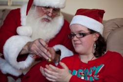 Santa visits kids in Hospice of Michigan's Early Care program